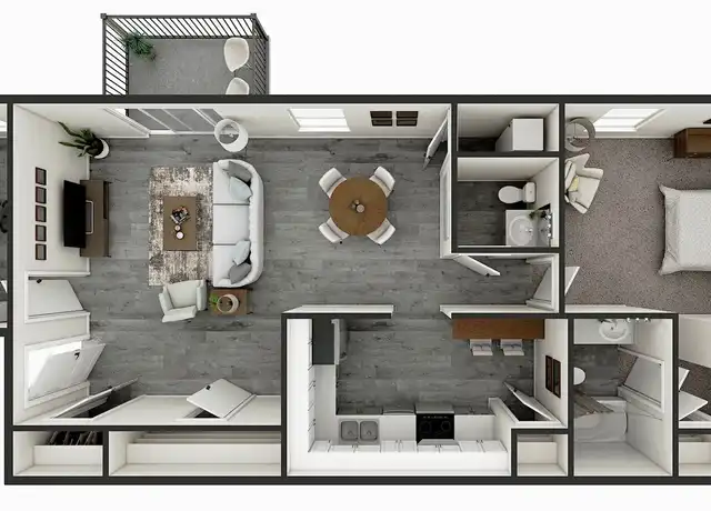 Property at 8002 Harcourt Rd Unit 1902E_C, Indianapolis, IN, 46260, 1 bed, 1.5 baths, [object Object]