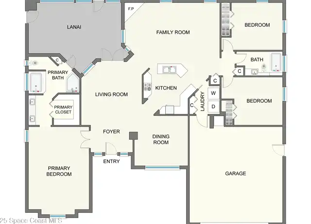 Property at 475 Buttonwood Dr, Merritt Island, FL, 32953, 3 beds, 2 baths, [object Object]