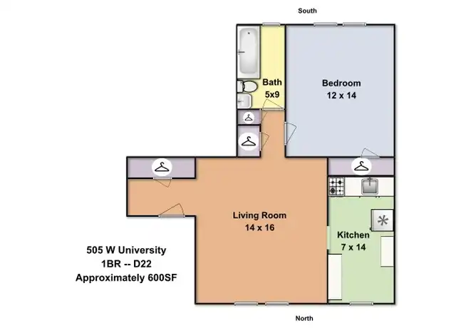 Property at 505 W University Pkwy Unit D22, Baltimore, MD, 21210, 1 bed, 1 bath, [object Object]