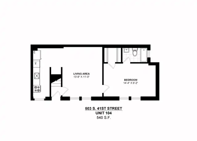 Property at 503 S 41st St Unit 104, Philadelphia, PA, 19104, 1 bed, 1 bath, [object Object]