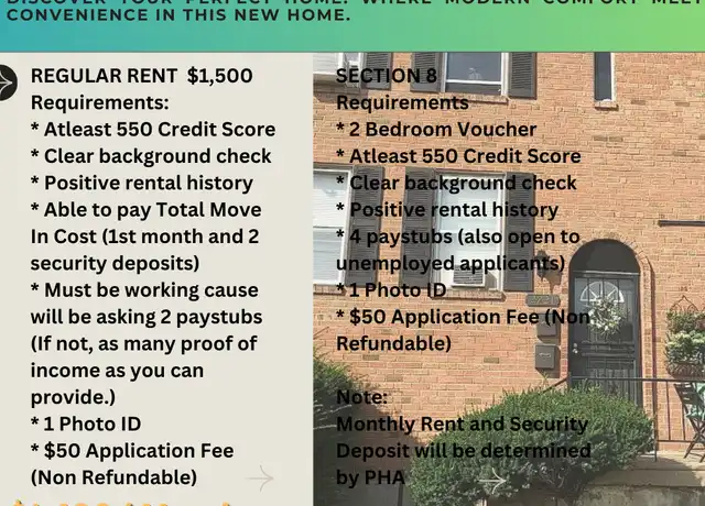 Property at 2721 S 76th St, Philadelphia, PA, 19153, 2 beds, 1 bath, [object Object]