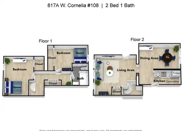 Property at 817 W Cornelia Ave Unit CL-108, Chicago, IL, 60657, 2 beds, 1 bath, [object Object]
