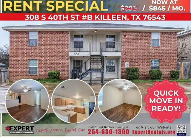 Property at 308 S 40th St Unit B, Killeen, TX, 76543, 3 beds, 2 baths, [object Object]
