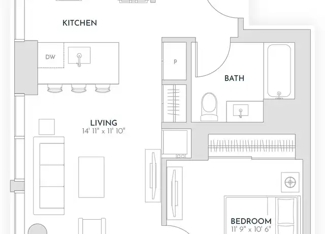 Property at 1125 W Van Buren St Unit 406, Chicago, IL, 60607, 1 bed, 1 bath, [object Object]