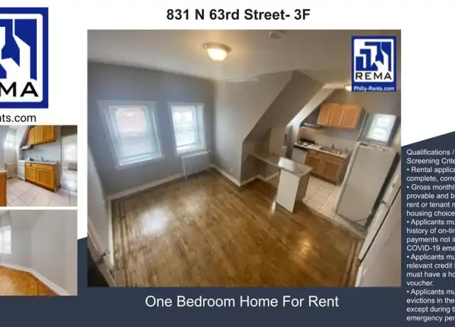 Property at 831 N 63rd St Unit 831 3F, Philadelphia, PA, 19151, 1 bed, 1 bath, [object Object]