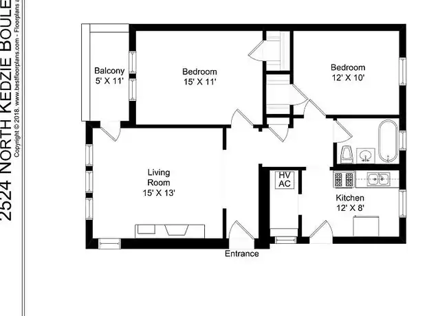 Property at 2516 N. Kedzie LP - 2516 N Kedzie Blvd, Chicago, IL, 60647, 2 beds, 1 bath, [object Object]