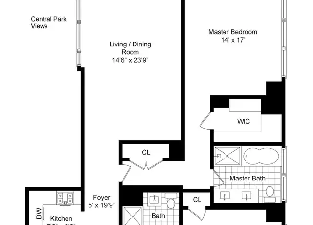Property at 230 W 56th St Unit 50C, New York, NY, 10019, 2 beds, 2 baths, [object Object]