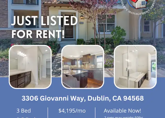 Property at 3306 Giovanni Way, Dublin, CA, 94568, 3 beds, 2.5 baths, [object Object]