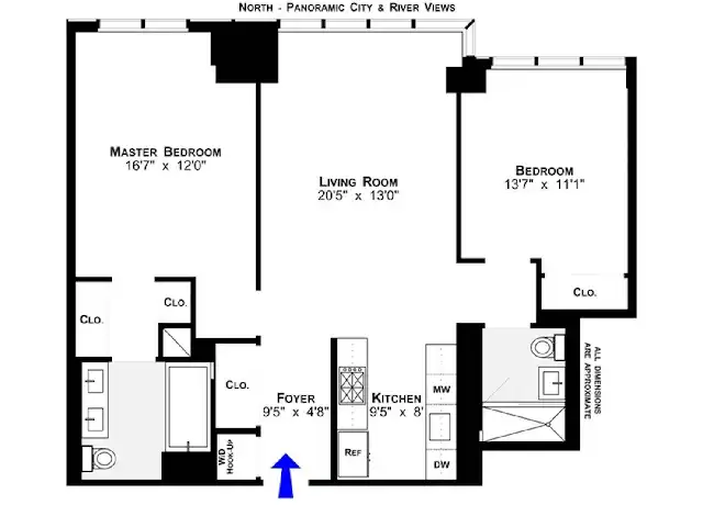Property at 350 W 42nd St Unit 41C, New York, NY, 10036, 2 beds, 2 baths, [object Object]