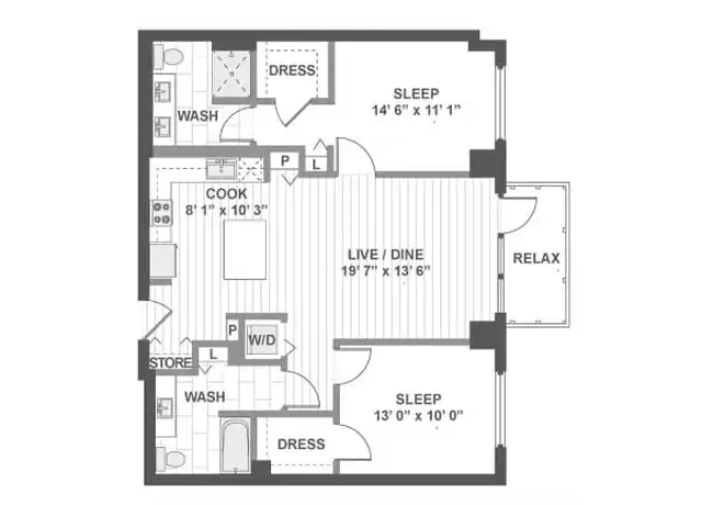 Property at 850 S Clark St Unit POLK-304, Chicago, IL, 60605, 2 beds, 2 baths, [object Object]
