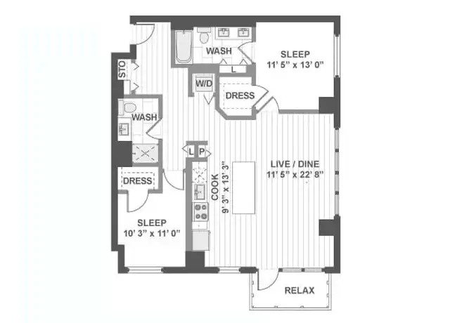 Property at 850 S Clark St Unit POLK-407, Chicago, IL, 60605, 2 beds, 2 baths, [object Object]