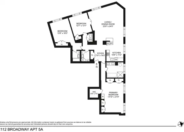 Property at 2112 Broadway Unit 5A, New York, NY, 10023, 3 beds, 3 baths, [object Object]