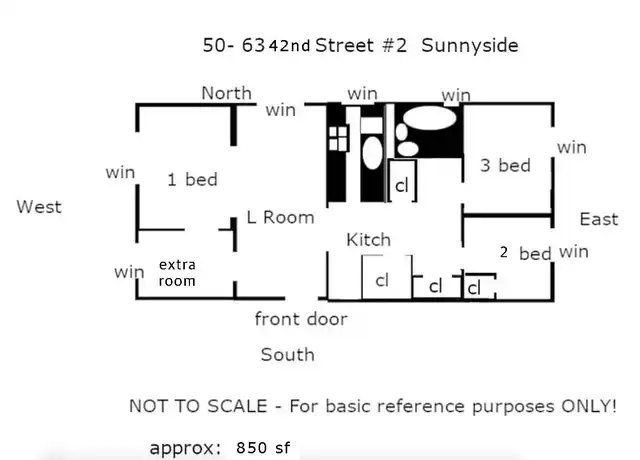 Property at 50-63 42nd St Unit 2, Long Island City, NY, 11104, 3 beds, 1 bath, [object Object]