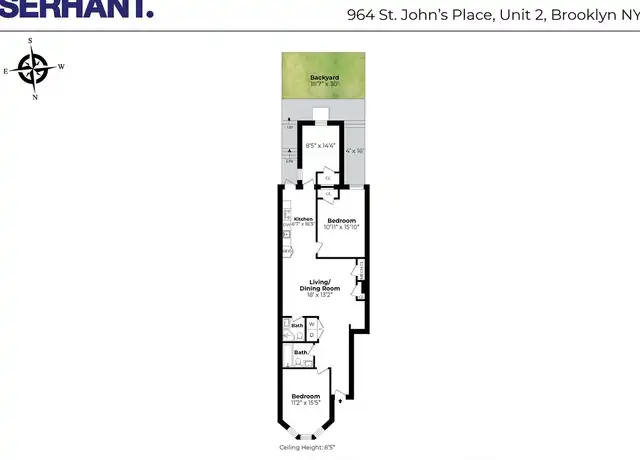 Property at 964 Saint Johns Pl Unit 2, Brooklyn, NY, 11213, 3 beds, 2 baths, [object Object]