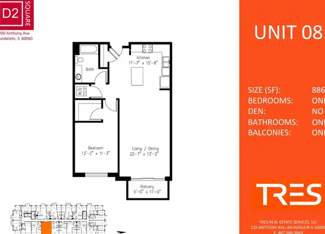 Property at 200 Anthony Ave Unit 618, Mundelein, IL, 60060, 1 bed, 1 bath, [object Object]