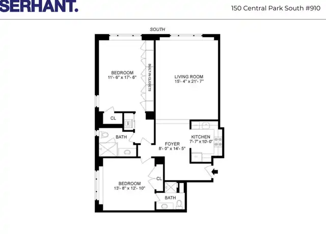 Property at 150 Central Park S #910, New York, NY, 10019, 2 beds, 2 baths, [object Object]