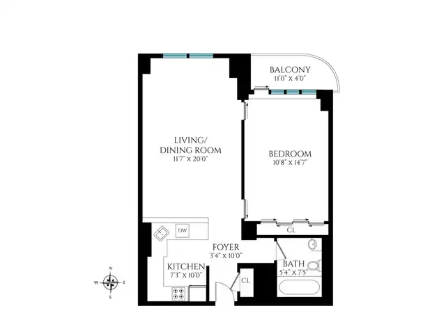 Property at 380 Rector Pl Unit 18C, New York, NY, 10280, 1 bed, 1 bath, [object Object]