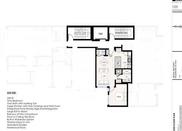 Property at 966 N 2nd St Unit 202, Philadelphia, PA, 19123, 1 bed, 1 bath, [object Object]