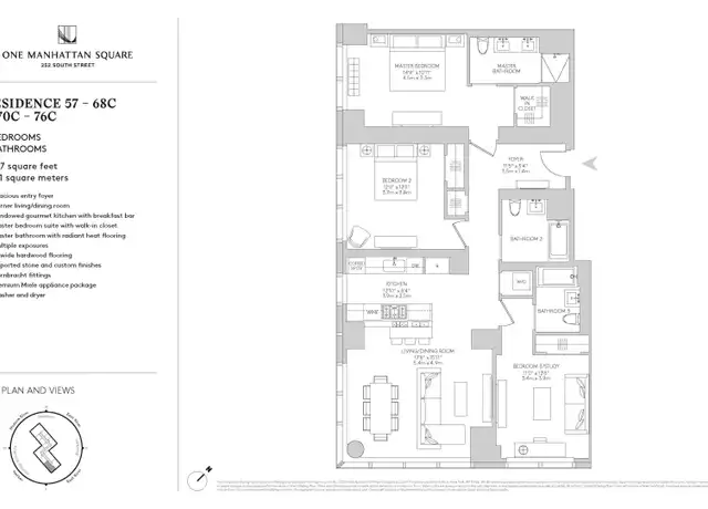 Property at 252 South St Unit 36C, New York, NY, 10002, 3 beds, 3 baths, [object Object]