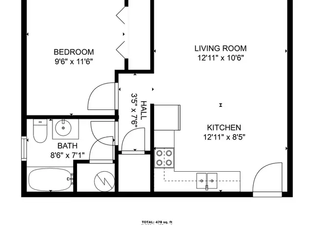 Property at 1602 Brookside St, Saint Joseph, MO, 64506, 1 bed, 1 bath, [object Object]