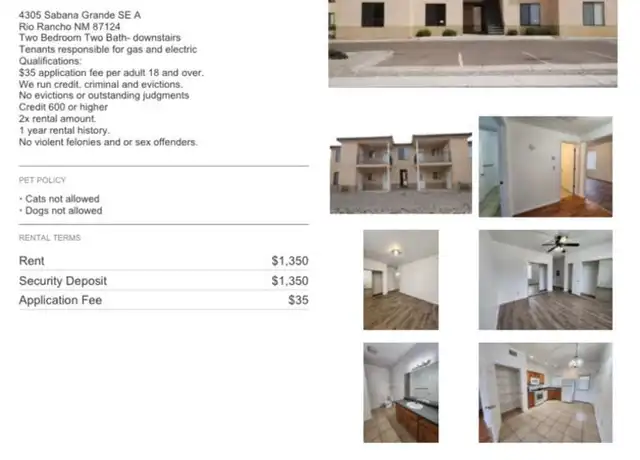 Property at 4305 Sabana Loop SE Unit 4305-A, Rio Rancho, NM, 87124, 2 beds, 2 baths, [object Object]