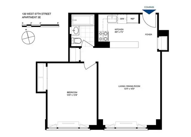 Property at 130 W 67th St Unit 3E, New York, NY, 10023, 1 bed, 1 bath, [object Object]