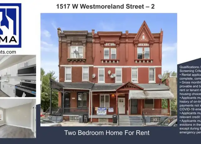 Property at 1517 W Westmoreland St Unit 2, Philadelphia, PA, 19140, 2 beds, 1 bath, [object Object]
