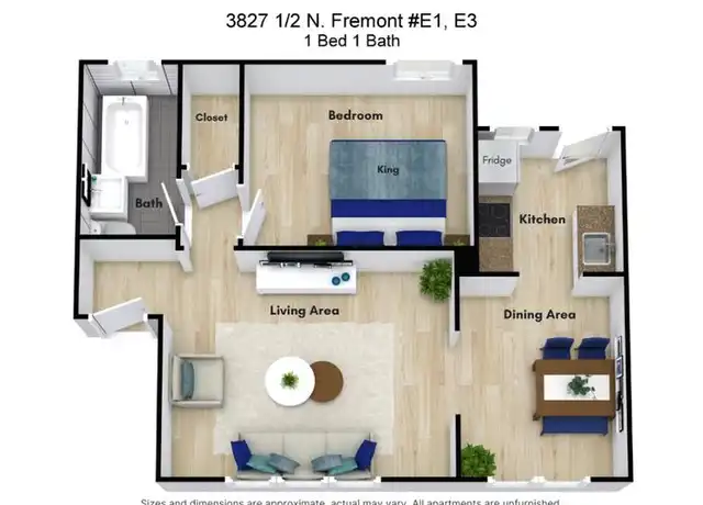 Property at 3827 N Fremont St Unit 3E, Chicago, IL, 60613, 1 bed, 1 bath, [object Object]