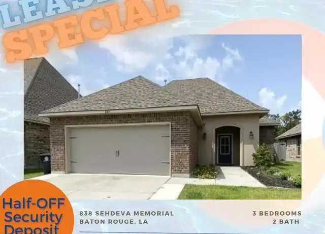 Property at 838 Sehdeva Memorial Dr, Baton Rouge, LA, 70820, 3 beds, 2 baths, [object Object]