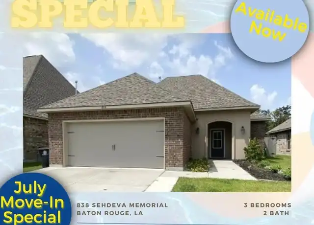 Property at 838 Sehdeva Memorial Dr, Baton Rouge, LA, 70820, 3 beds, 2 baths, [object Object]