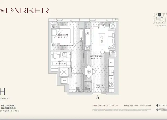 Property at 55 Lagrange St Unit 1208, Boston, MA, 02116, 1 bed, 1 bath, [object Object]