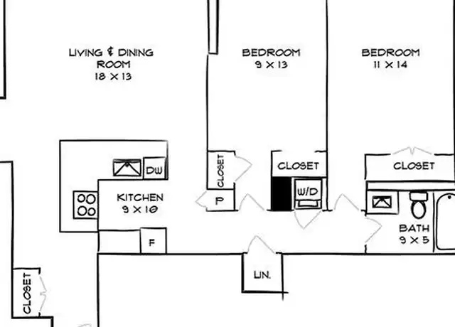 Property at 2200 Benjamin Franklin Pkwy Unit 2B-S0214, Philadelphia, PA, 19130, 2 beds, 1 bath, [object Object]