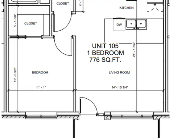 Property at 1 Main St Unit 105, Menasha, WI, 54952, 1 bed, 1 bath, [object Object]