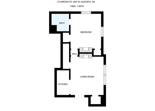 Property at 213 Broad St Unit B, Augusta, GA, 30901, 1 bed, 1 bath, [object Object]