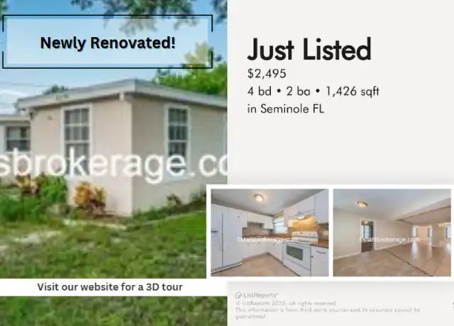 Property at 8570 92nd Ter, Seminole, FL, 33777, 4 beds, 2 baths, [object Object]