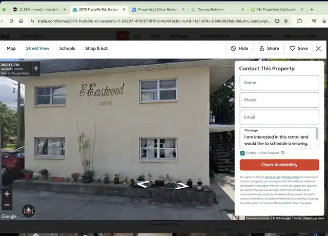 Property at 2070 Fruitville Rd Unit 2, Sarasota, FL, 34237, 2 beds, 1 bath, [object Object]
