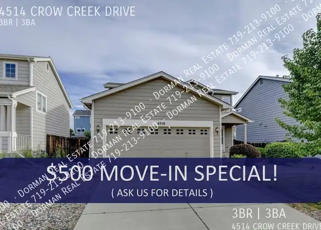 Property at 4514 Crow Creek Dr, Colorado Springs, CO, 80922, 3 beds, 2.5 baths, [object Object]