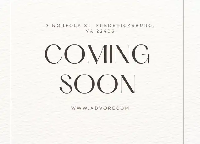 Property at 2 Norfolk St, Fredericksburg, VA, 22406, 1 bed, 1 bath, [object Object]