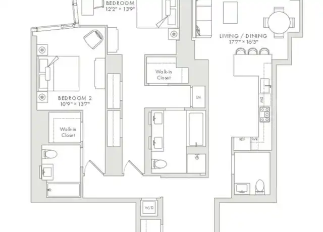 Property at 675 W 59th St Unit 1805, New York, NY, 10019, 2 beds, 2.5 baths, [object Object]