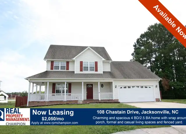 Property at 108 Chastain Dr, Jacksonville, NC, 28546, 4 beds, 2.5 baths, [object Object]