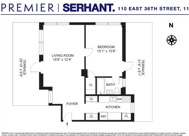 Property at 110 E 36th St Unit 11A, New York, NY, 10016, 1 bed, 1 bath, [object Object]