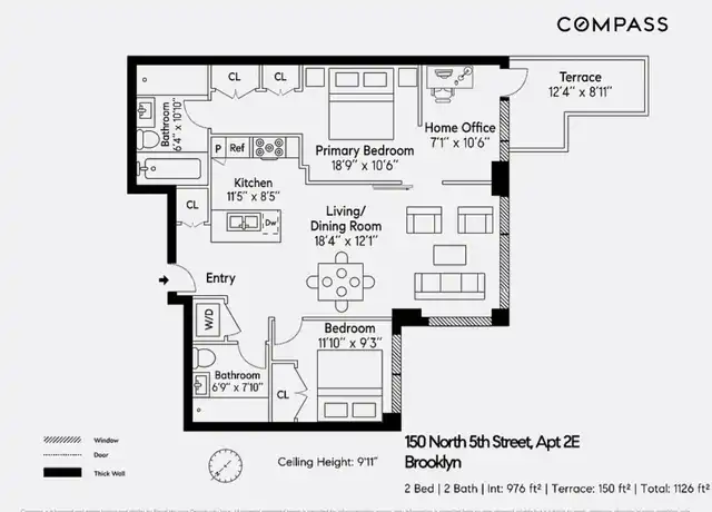 Property at 150 N 5th St Unit 2E, Brooklyn, NY, 11211, 2 beds, 2 baths, [object Object]