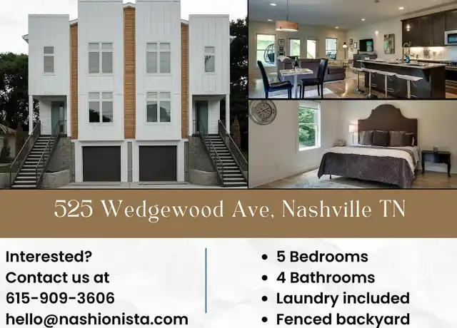 Property at 525 Wedgewood Ave Unit A, Nashville, TN, 37203, 5 beds, 4 baths, [object Object]