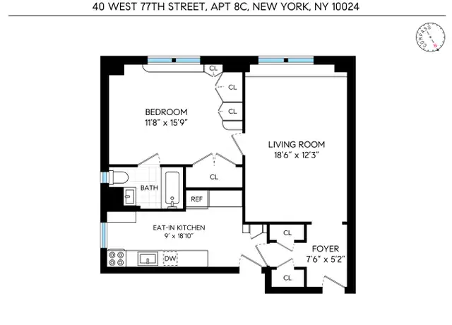 Property at 40 W 77th St Unit 8C, New York, NY, 10024, 1 bed, 1 bath, [object Object]