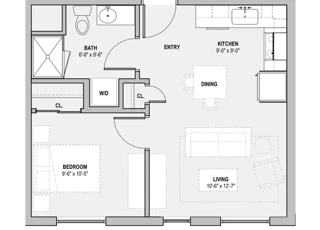 Property at 747 W Freshwater Way Unit 110, Milwaukee, WI, 53204, 1 bed, 1 bath, [object Object]