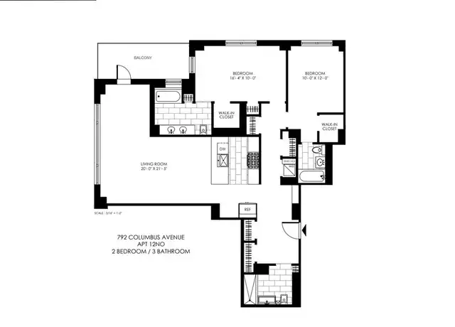 Property at 792 Columbus Ave Unit 12NO, New York, NY, 10025, 2 beds, 3 baths, [object Object]