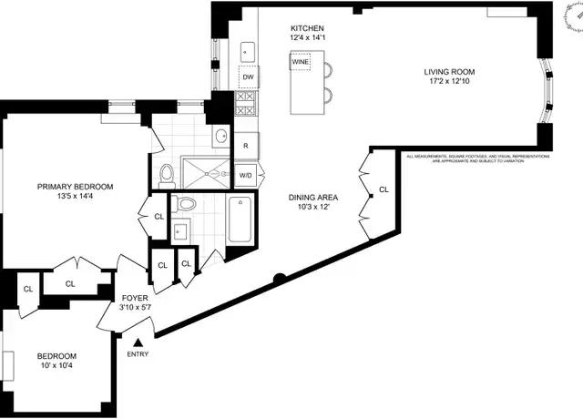 Property at 514 W 110th St Unit 2C, New York, NY, 10025, 2 beds, 2 baths, [object Object]