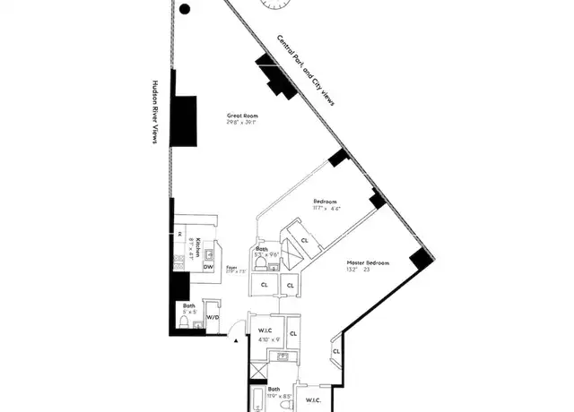 Property at 146 W 57th St Unit 75A, New York, NY, 10019, 2 beds, 2.5 baths, [object Object]