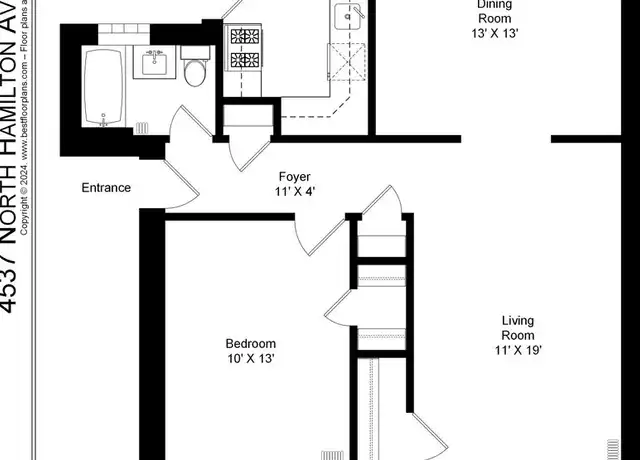 Property at 4535 N Hamilton Ave Unit 4537-1W, Chicago, IL, 60625, 1 bed, 1 bath, [object Object]