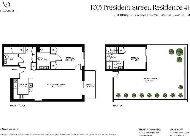 Property at 1015 President St Unit PH, Brooklyn, NY, 11225, 2 beds, 2.5 baths, [object Object]